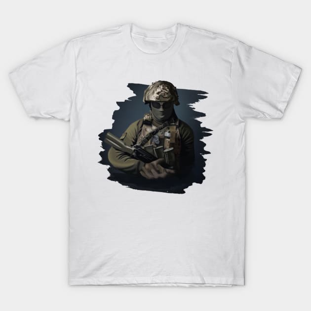 Fearless Warrior - Powerful and Majestic T-Shirt by HelenSokolovaDesign